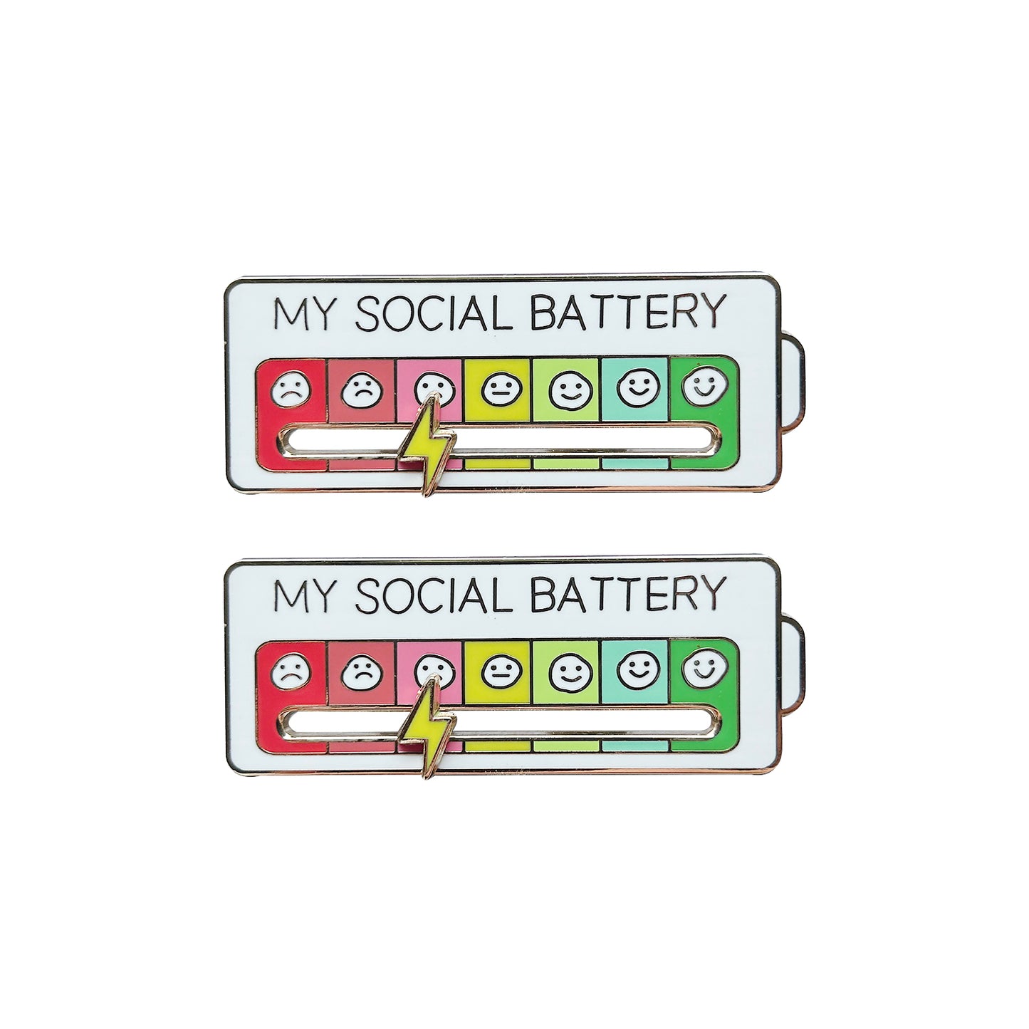 Social Battery Slider Pin