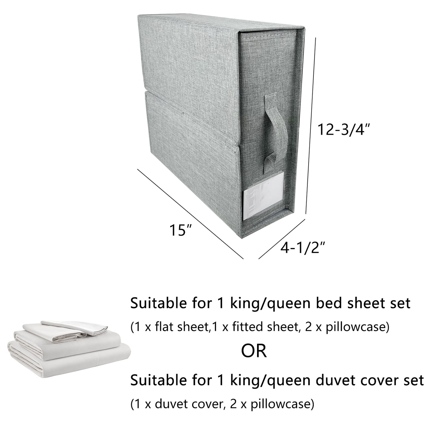 Foldable Bed Sheet Set Organizer-2Pack
